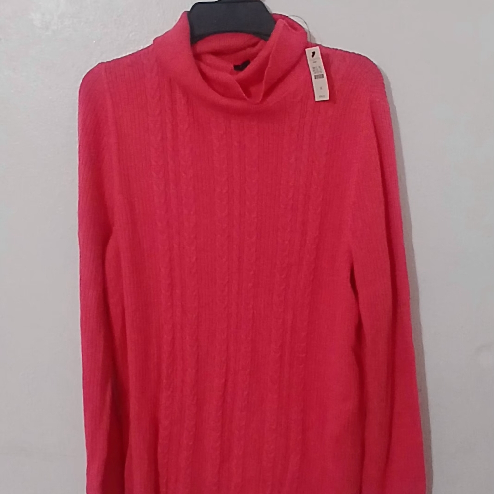 Talbots Vibrant Pink Cowl Neck Sweater